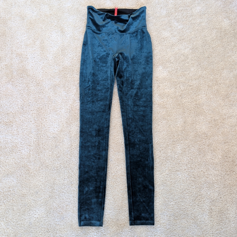 Spanx Malachite Velvet Leggings
